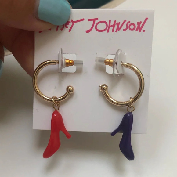 NWT BETSEY JOHNSON HIGH HEEL HOOPS - Picture 2 of 2